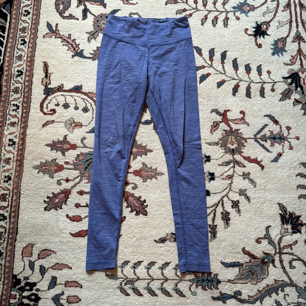 Reebok Heather Periwinkle Athletic Leggings